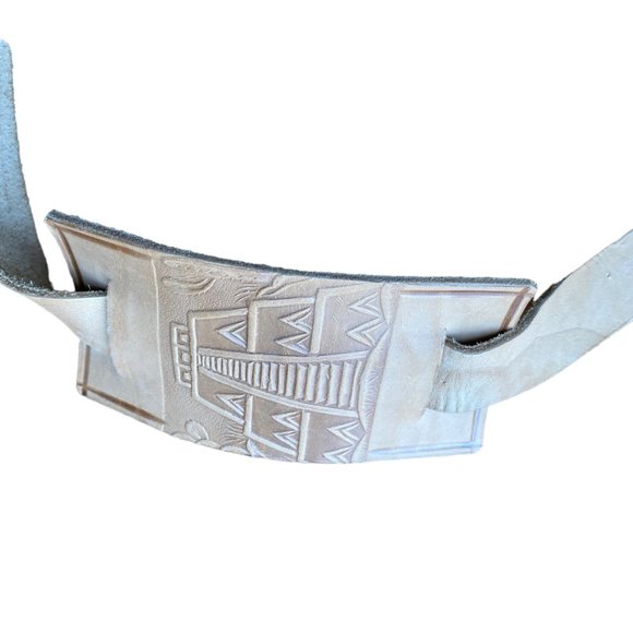 Hand Tooled Leather Bag Crossbody Western Aztec Native American Boho Hippie Big - Picture 5 of 15